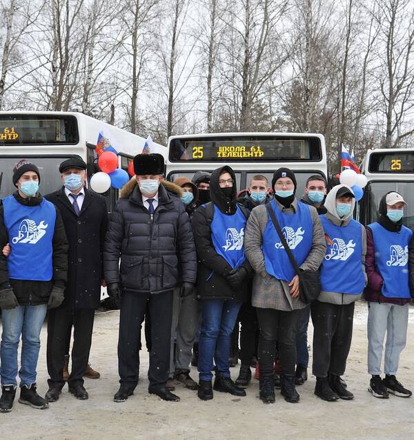 Вручение новых автобусов в Брянске