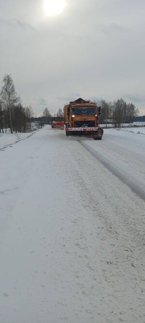 Почти 300 спецмашин ликвидируют последствия снегопада на брянских трассах
