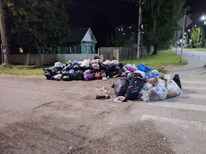 Перекрёсток Тельмана и Льва Толстого в Брянске утонул в мусоре